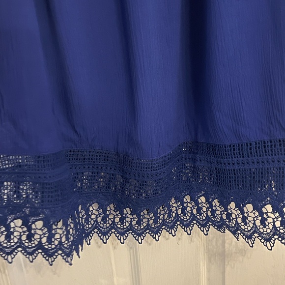 Cobalt blue Maxi off the shoulder City Chic Dress - Picture 4 of 7